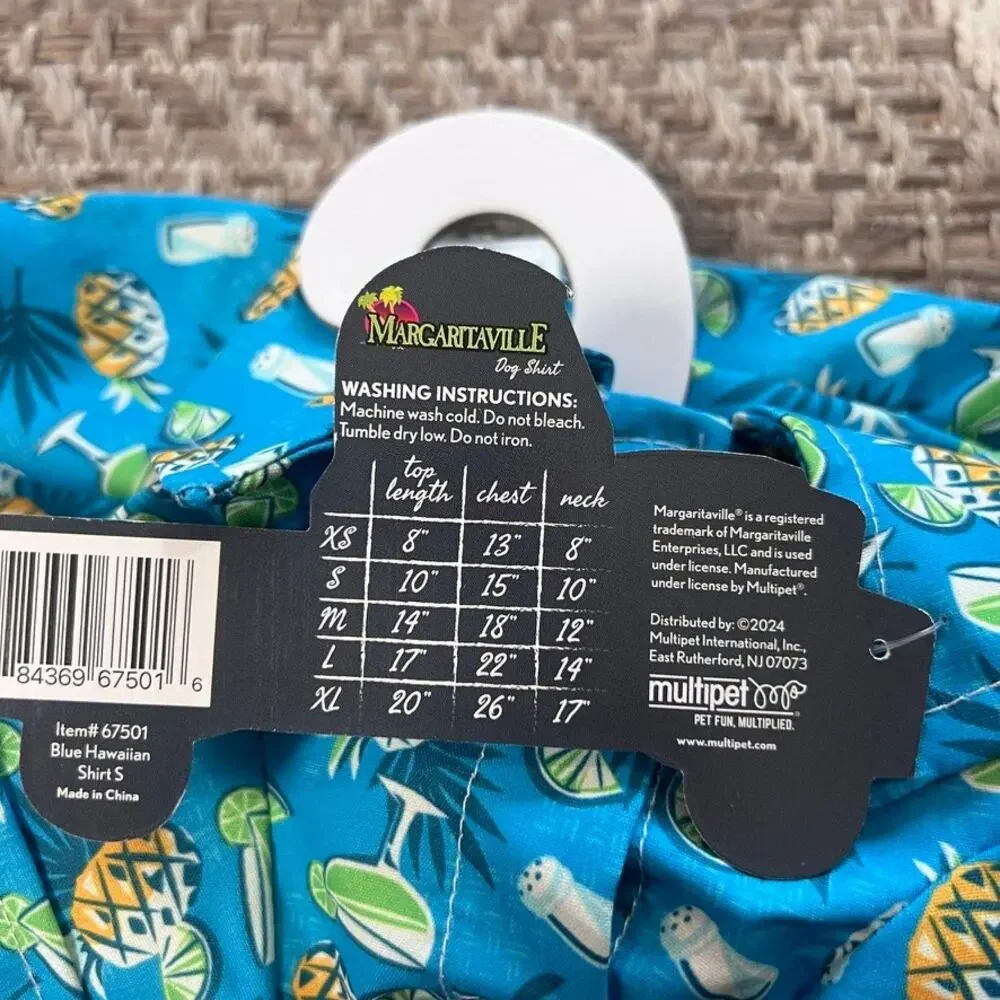 Margarittaville Dog Shirt Sz Small